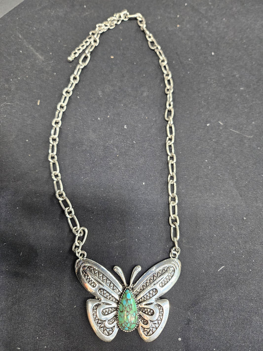 Butterfly Turquoise Necklace