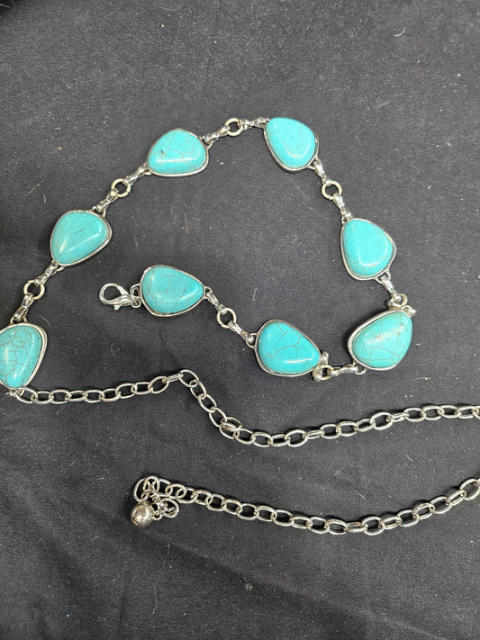 Turquoise Stone Chain Belt