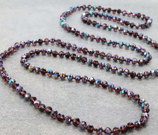 60″ Endless Crystal Bead Necklace