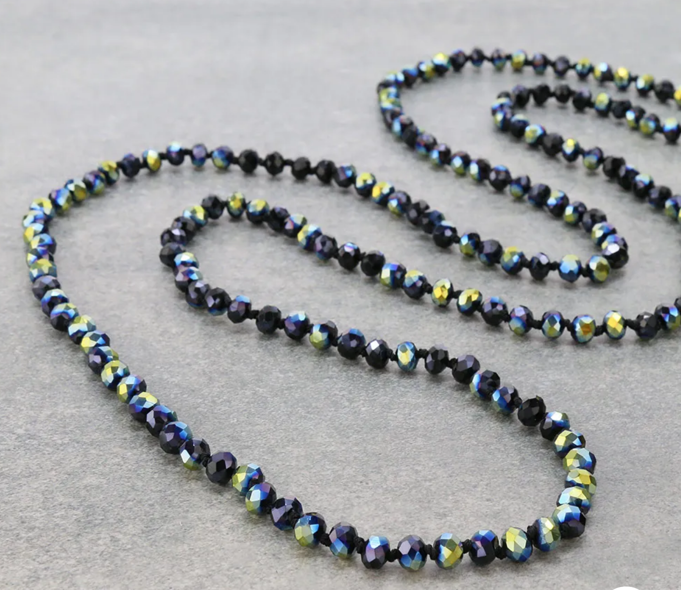 60″ Endless Crystal Bead Necklace