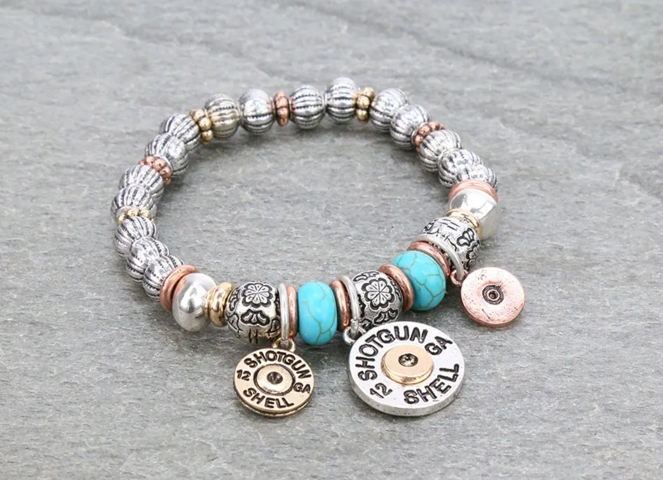 Western Shotgun Shell Stretch Bracelet