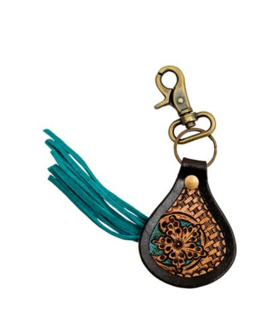 Chaloo Hand-Tooled Leather Keyfob