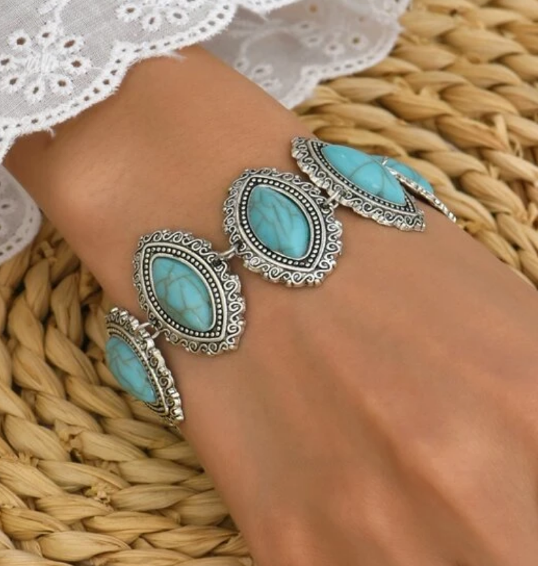 Turquoise Geometric Toggle Bracelet