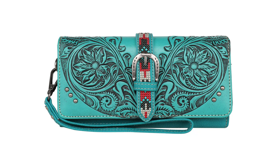 Montana West Tooled/Buckle Collection Wallet