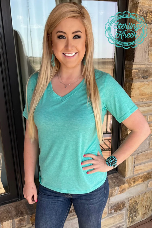 Simple Sterling Turquoise Top