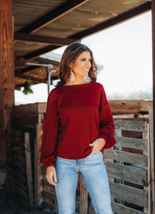 Unpredictable Nights Wine Sweater