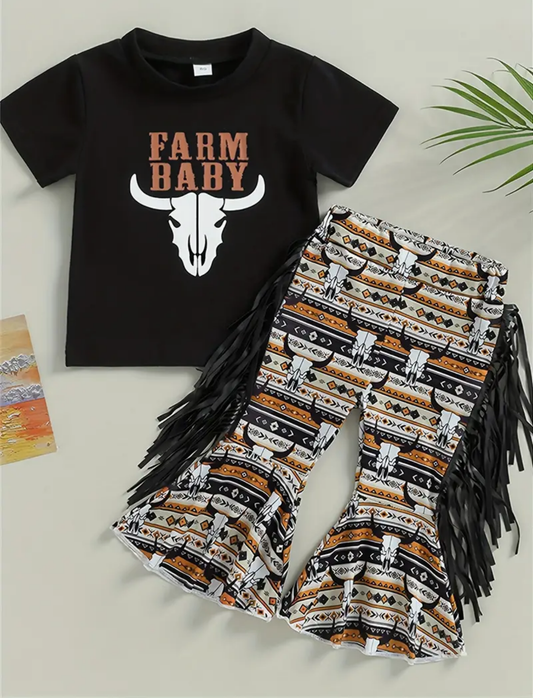 Farm Baby Fringe Outfit