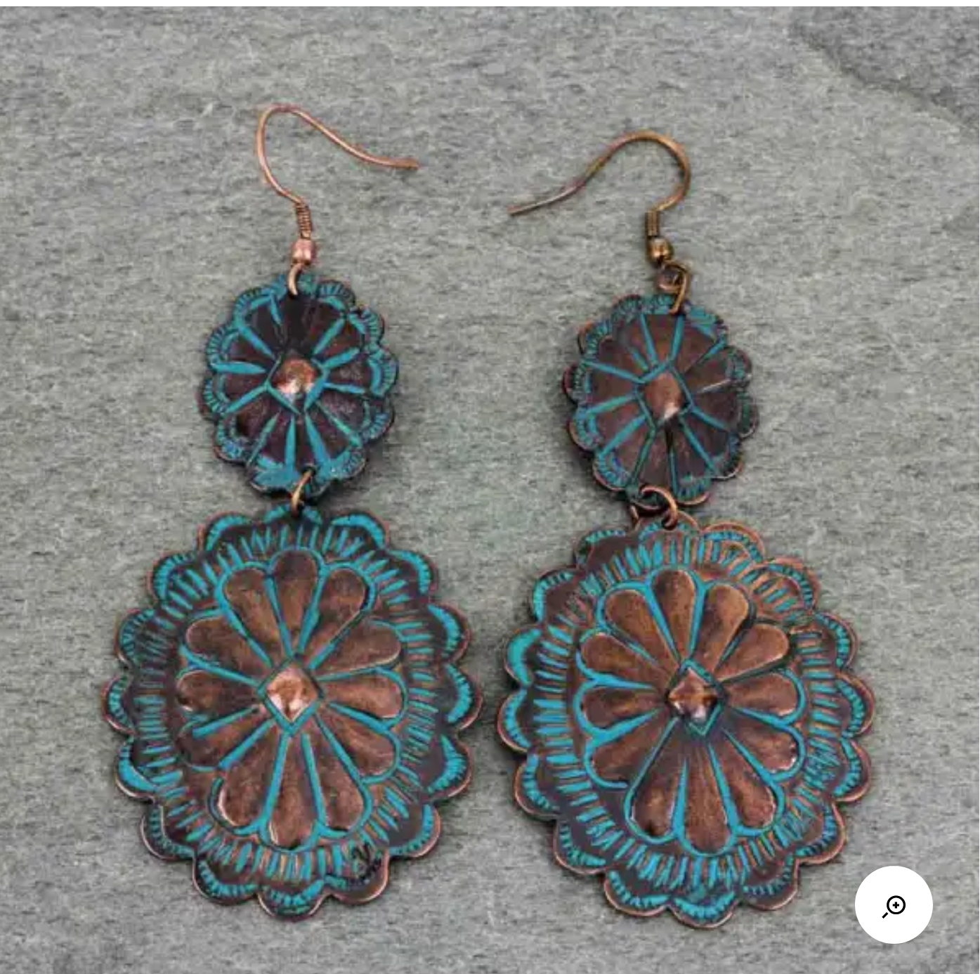 Handmade Textured Concho Earrings