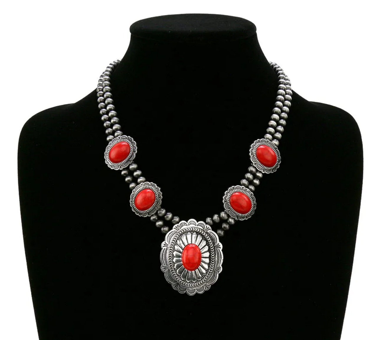 Western Chunky Concho Necklace