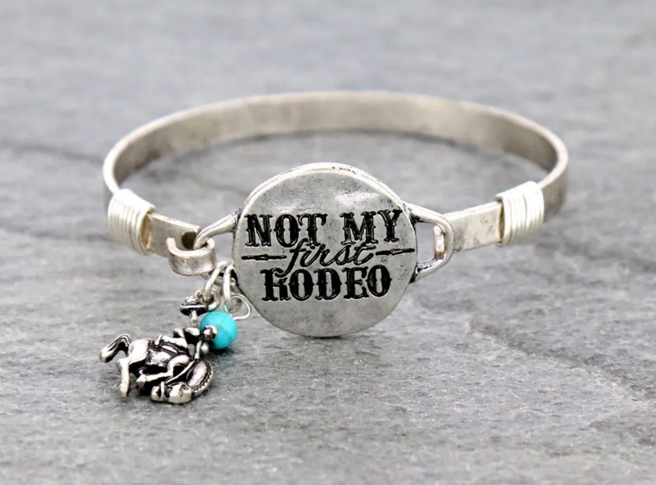 “NOT MY 1ST RODEO” Wire Bracelet