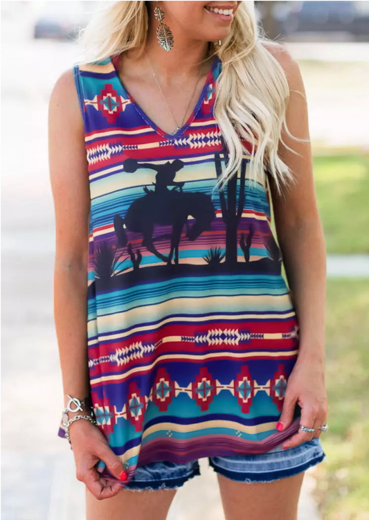 Cowboy & Cactus Tank Top