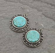 Natural Stone Flat Top Earrings