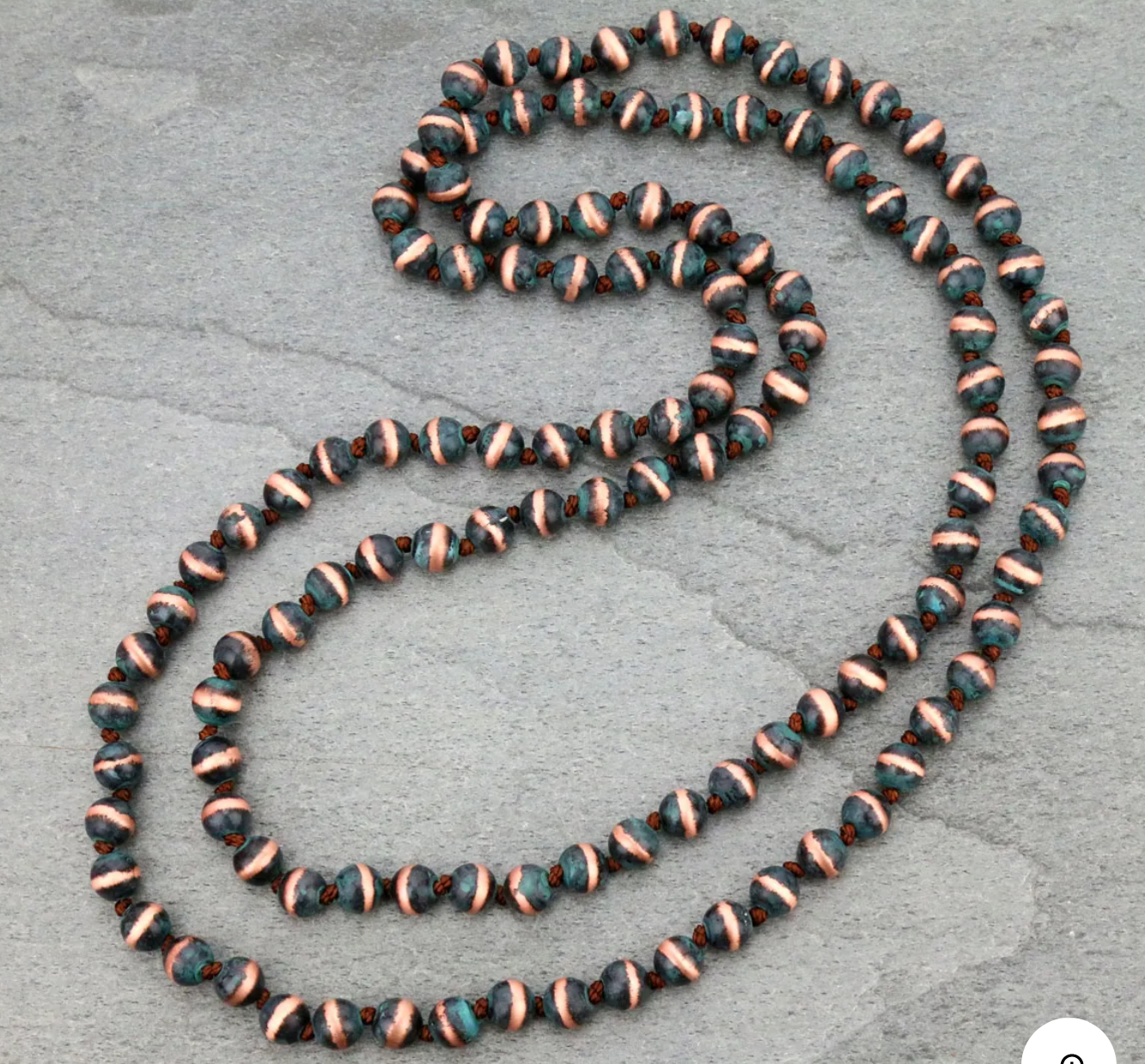 Navajo Style Pearl Long Necklace