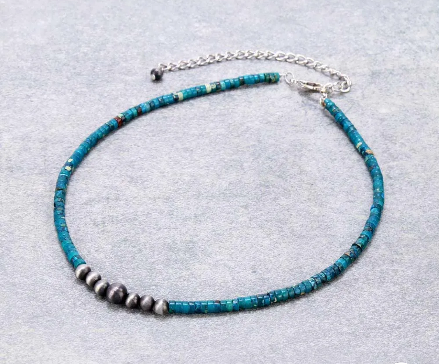 15″ Long, Tiny 4mm Gemstone Necklace