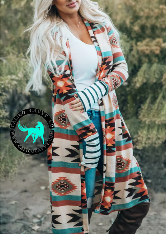 Aztec Long Cardigan