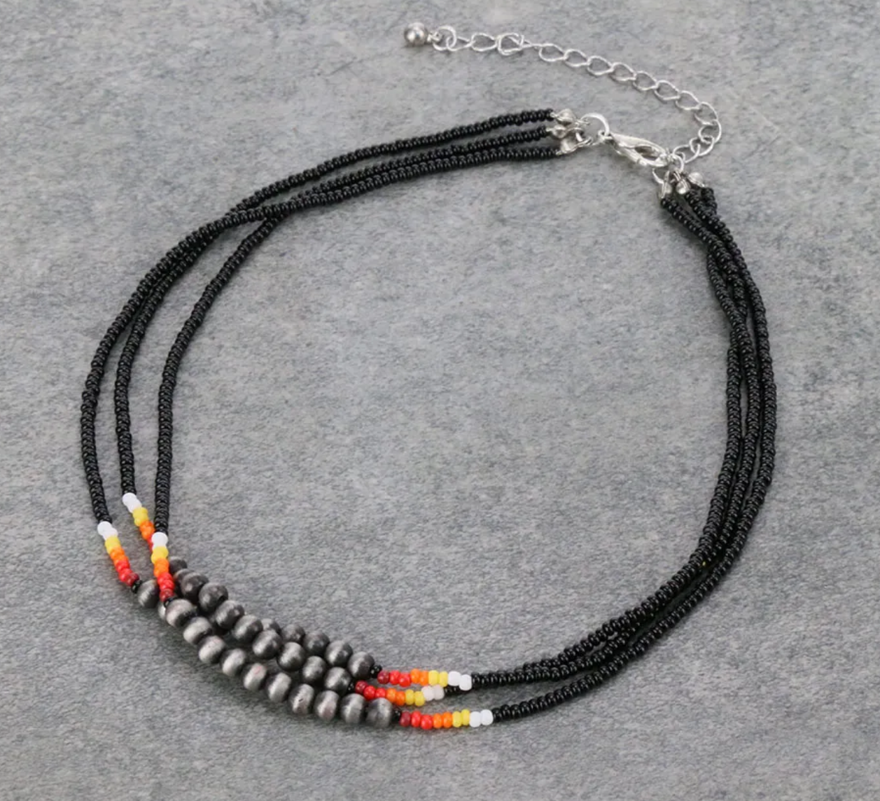 Aztec Seed Bead Layered Choker